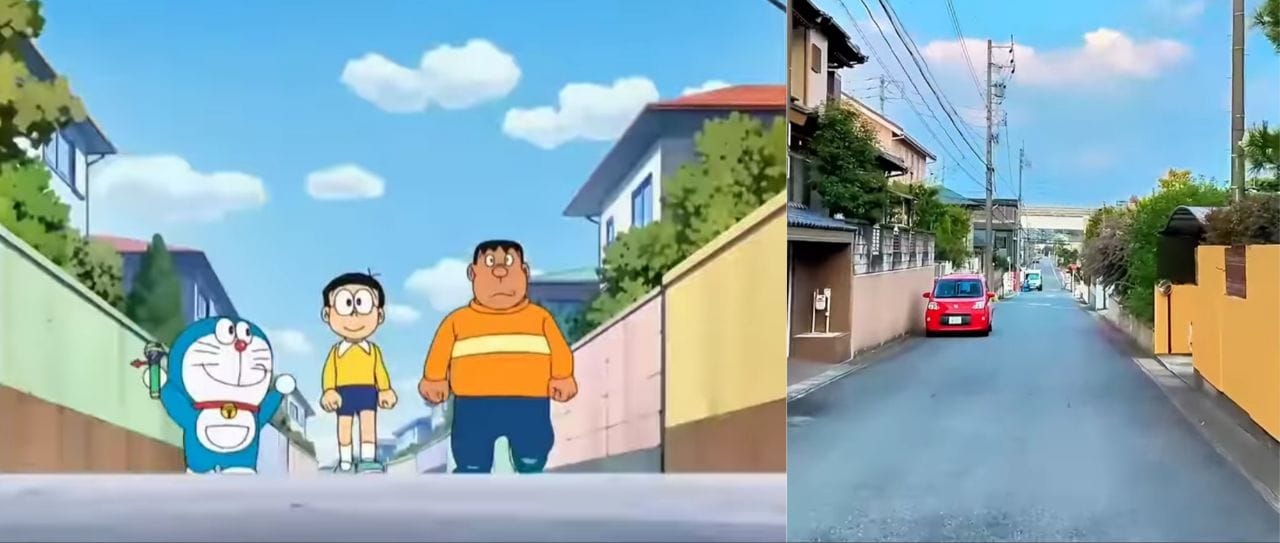 Wujud lokasi animasi Doraemon di dunia nyata. Foto: Dok. Instagram @rezasuarga