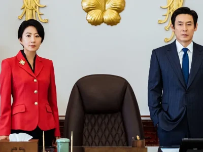 Sol Kyung Gu dan Kim Hee Ae dalam poster The Whirlwind. Foto: Dok. Instagram @netflixID
