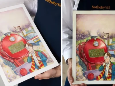 Lukisan cat air asli karya Thomas Taylor yang dipakai untuk cover buku novel Harry Potter pertama, terjual dengan harga 1.9 juta dollar. (Foto: The Telegraph)