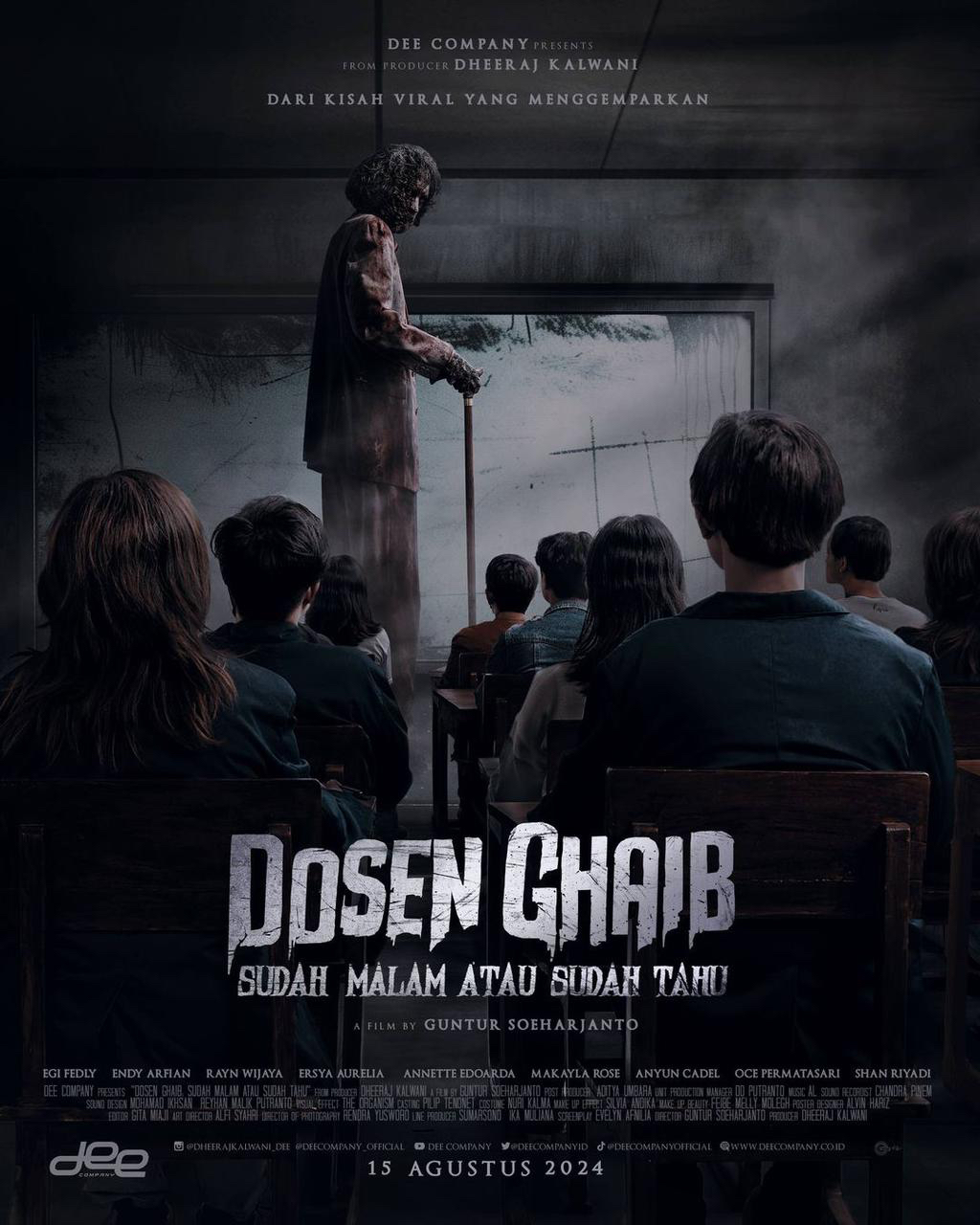 Poster film Dosen Ghaib: Sudah Malam atau Sudah Tahu yang iangkat dari kisah viral pada tahun 2016. (Foto: Instagram/dosenghaibmovie)