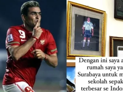 Ingin membangun SSB terbesar di Indonesia, Cristian Gonzales jual rumahnya di Surabaya. (Foto: Instagram/Cristian Gonzales)