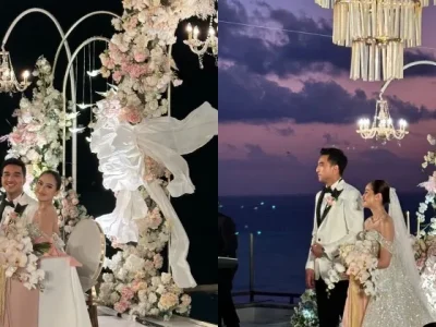 Salshabilla Adriani dan Ibrahim Risyad saat gelar resepsi pernikahan di Bali. (Foto: Instagram/salshabilla)