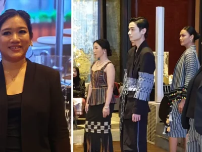 Amanda Hartanto merayakan 11 tahun berkaryanya dengan menghadirkan koleksi terbarunya dari kain lurik. (Foto: Agnes/Nyata)