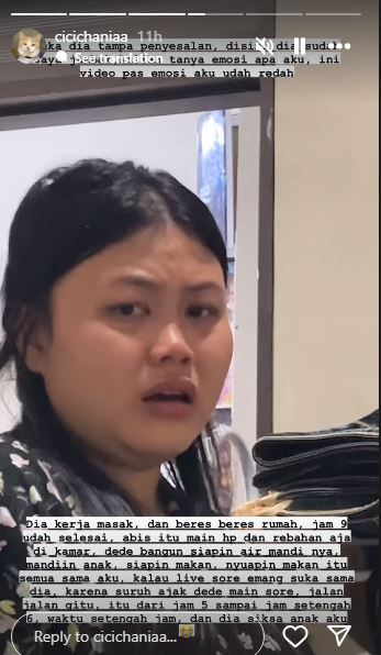 Wajah ART yang diduga melakukan kekerasan terhadap anak Cici 'Pororo' Chania. (Foto: Instagram/cicichaniaa)