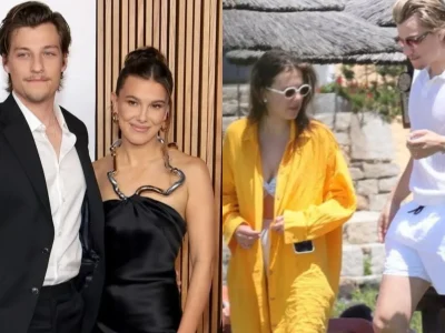 Millie Bobby Brown dan suami liburan ke Italia. Foto: Dok. Kolase Instagram @jakebongiovi, TMZ