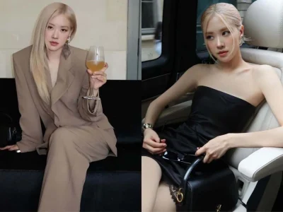 Rose BLACKPINK tunjukkan pesonanya yang glamor dengan gaya casual di ANDAM Fashion Awards Paris (Foto: instagram/roses_are_rosie)