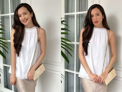 Beby Tsabina Tampil Elegan dengan Dress Silver (Foto: instagram/bebytsabina)