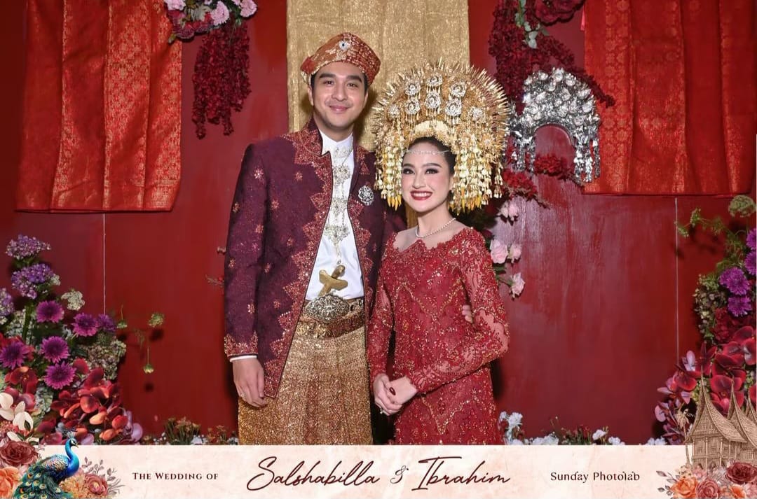 Perniakahan Salshabilla Adriani dan Ibrahim Risyad dengan adat Minang. Foto: Dok. Instagram @sundayphotolab