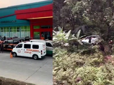 Kecelakaan jalur Pacet-Cangar yang tewaskan dua orang asal Surabaya. Foto: Dok. Facebook Happy Sukmawan
