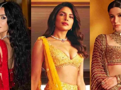 Para tamu selebriti tampil dengan perhiasan mewah di pernikahan Anant Ambani dan Randhika Merchant. (Foto: instagram/kimkardashian, instagram/priyankachopra, instagram/shanayakapoor02)