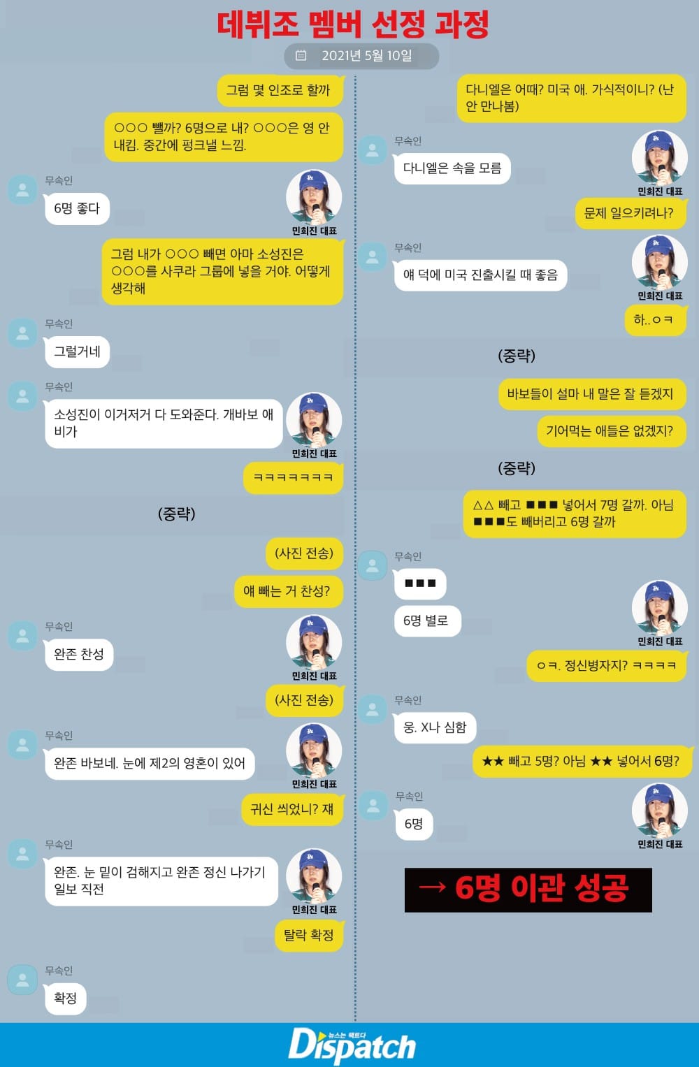 Chat Min Hee Jin dengan dukun yang dibongkar Dispatch. Foto: Dok. Dispatch