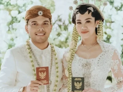 Thariq Halilintar dan Aaliyah Massaid resmi menikah. Foto: Dok. Instagram @thariqhalilintar