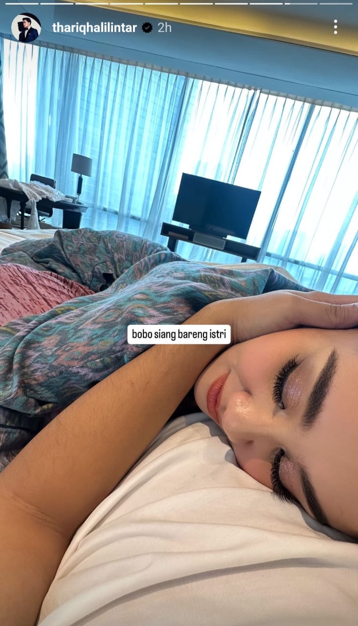Kemesraan Thariq dan Aaliyah setelah menikah. Foto: Dok. Instagram @thariqhalilintar