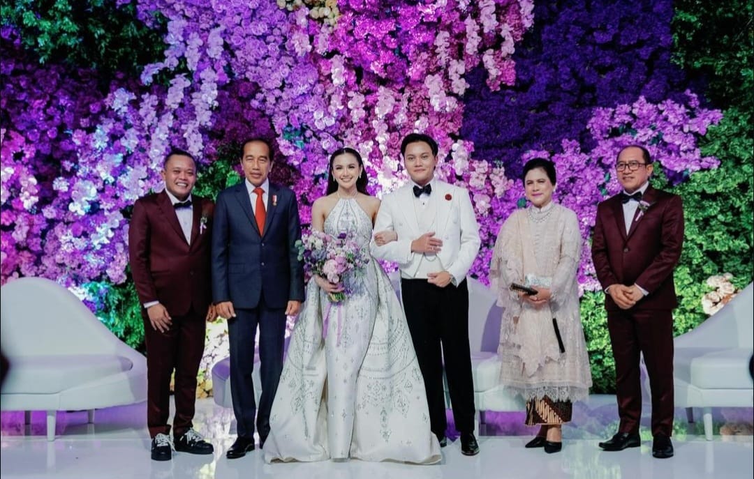 Presiden Jokowi menghadiri resepsi Rizky Febian dan Mahalini. Foto: Dok. Instagram @rizkyfbian