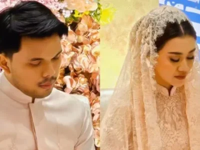 Calon istri Thariq, Aaliyah Massaid hadirkan foto mendiang ayahnya, Adjie Massaid, di pengajian pernikahannya (Foto: instagram/rdwn.alhalim)