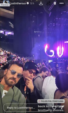 Robert Downey Jr. dan Justin Theroux menghadiri konser Olivia Rodrigo. (Foto: Instagram/Justin Theroux)