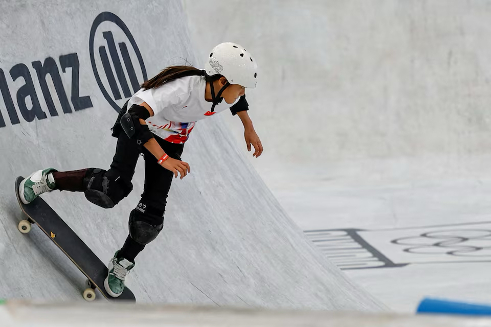 Gadis asal China Zheng Haohao, jadi atlet Olimpiade termuda negaranya, sekaligus di antara atlet yang berkompetisi di Olimpiade Paris 2024. (Foto: Tyrone Siu/Reuters)