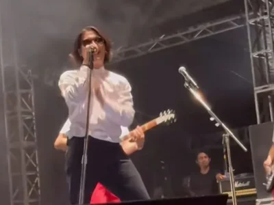 The Changcuters mengganti sementara vokalis mereka dengan Iqbaal Ramadhan. Foto : Instagram/dindakamil
