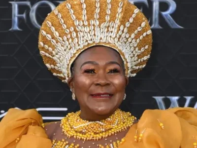 Aktris senior Afrika Selatan yang membintangi film Marvel Black Panther (2018) Connie Chiume, meninggal dunia di usia 72 tahun. (Foto: AFP via Getty Images)