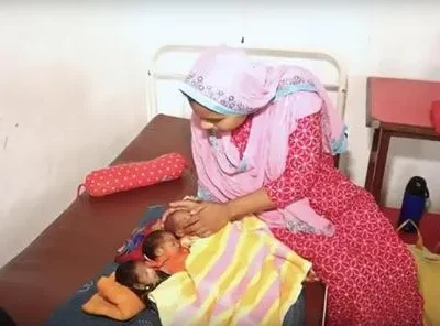 Arifa Sultana (20 tahun) dari Bangladesh memiliki dua rahim dan melahirkan tiga anak dari kedua rahimnya. Mukjizat itu diterima Arifa setelah melahirkan dua kali, dengan dua anak kembar dan satu lagi dari rahim yang berbeda. (Foto NET)