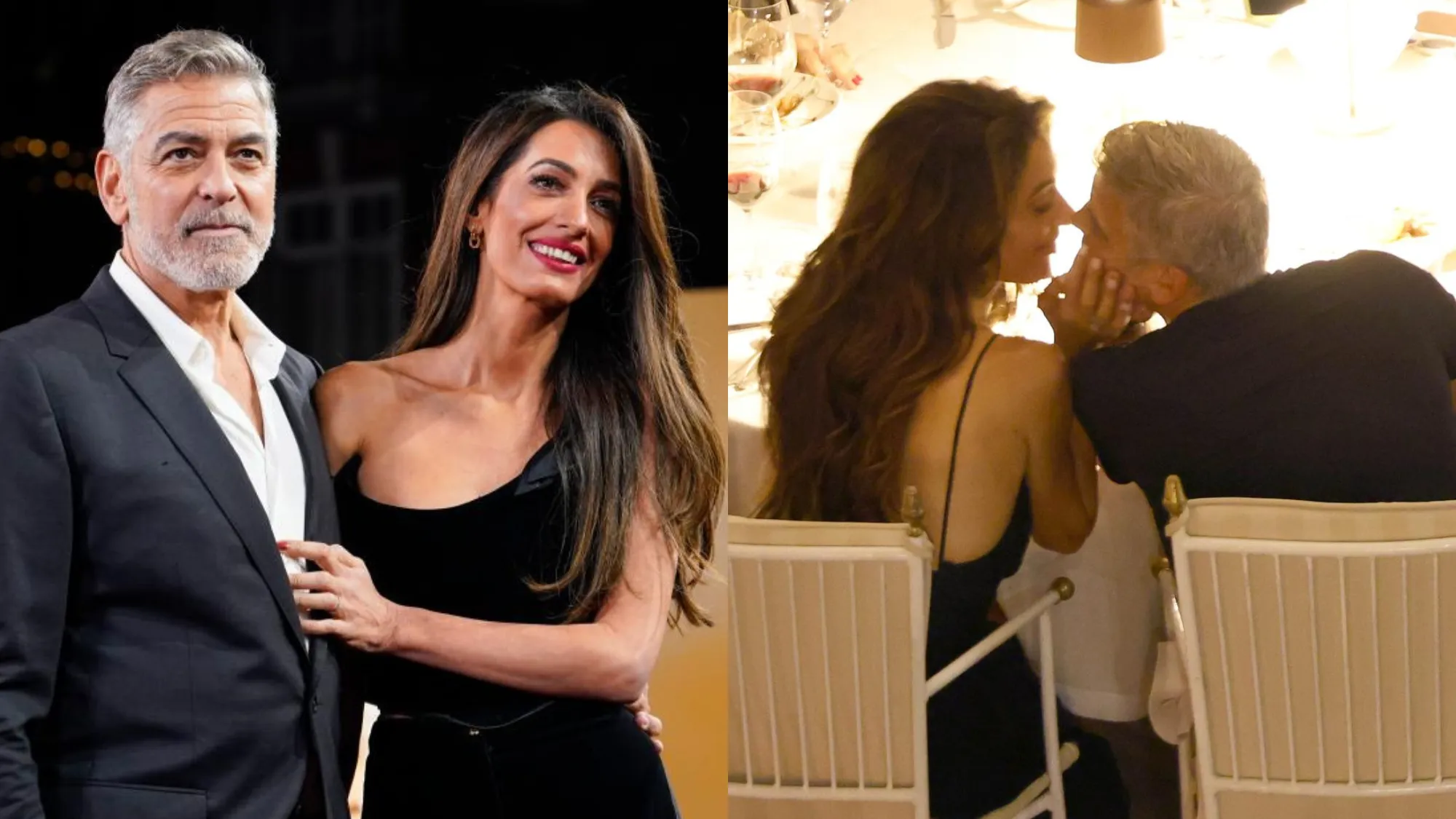 George dan Amal Clooney Pamer Kemesraan saat Dinner di Italia