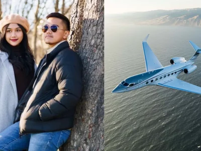 Kaesang dan Erina diduga menaiki private jet Gulfstream dari Indonesia ke Amerika Serikat. Foto: Dok. Kolase Instagram @erinagudono, Gulfstream Aerospace