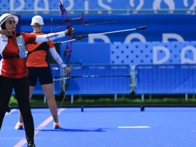 Kalahkan wakil Amerika Serikat, atlet panahan putri Diananda Choirunisa berhasil melaju ke babak 8 besar Olimpiade Paris 2024. (Foto: Naif Muhammad Al'as/ NOC Indonesia)