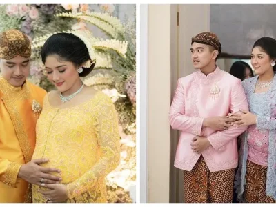 Potret Erina Gudono dan Kaesang Pangarep di acara Mitoni. Foto : Intagram/erinagudono