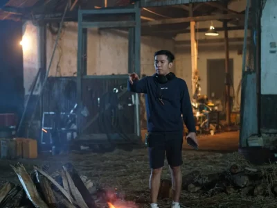 Girry Pratama, produser sekaligus sutradara saat syuting 'Kutukan Calon Arang'. (Foto: Dok. Lingkar Pictures)