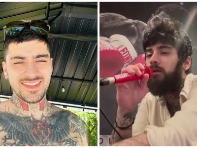 Perbandingan penampilan Zayn Malik. Foto : Instagram/zayn