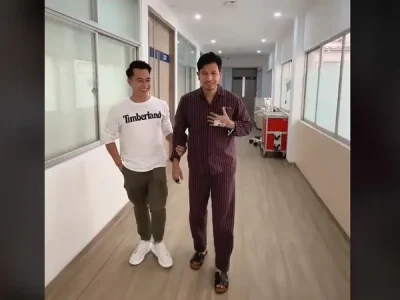 Eza Gionino mendampingi Sonny Septian belajar berjalan. (Foto: TikTok/needsikaa)