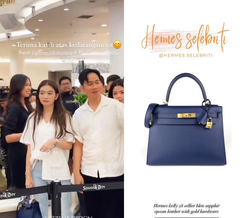 Selvi Ananda menenteng tas seharga Rp346 jutaan. Foto : Instagram/hermes.selebriti
