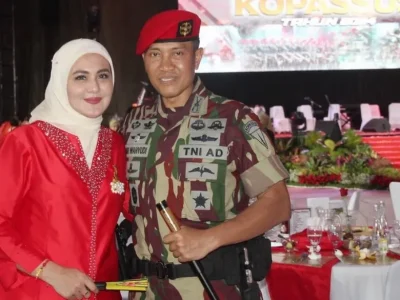 Suami Juliana Moechtar, Kolonel Inf. Nur Wahyudi jadi komandan upacara HUT RI ke-79 di IKN. (Foto: Dok. Pri)
