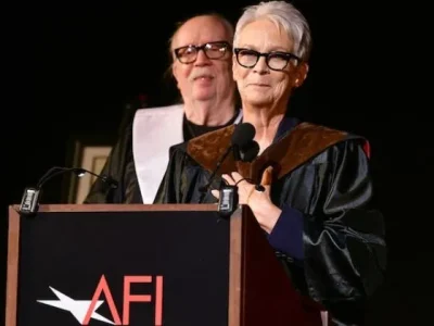 Jamie Lee Curtis raih gelar doktor kehormatan seni rupa dari American Film Institute (AFI), pada Sabtu (10/8). (Foto: Getty Images/ Araya Doheny)