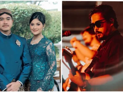 Rio Clappy (kanan) enggan lagunya dipakai Erina Gudono dan Kaesang Pangarep. Foto : Instagram/kolase