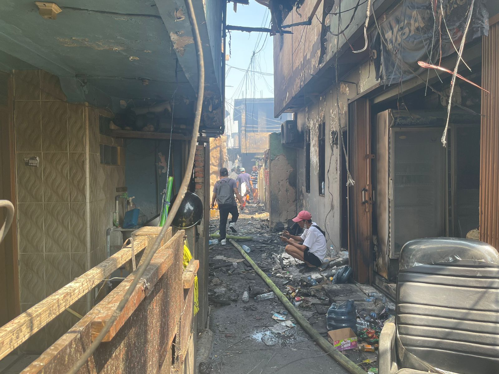 Kondisi rumah hangus terbakar di Manggarai, Jakarta Selatan. (Foto: Stephine/Nyata)
