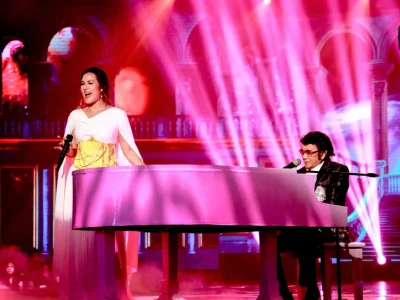 Kolaborasi elegan Raisa dan Rhoma Irama. (Foto: Dok. SCTV)