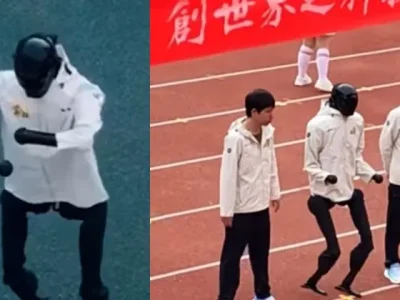 Grandma Robot di pesta olahraga mahasiswa bertajuk Peking University Sports Day, di Distrik Haidian, China. (Foto: Youtube/ South China Morning Post)