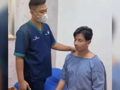 Sonny Septian menjalani pemulihan setelah operasi penyempitan pembuluh darah di otak. Foto : Instagram/sonnyseptian