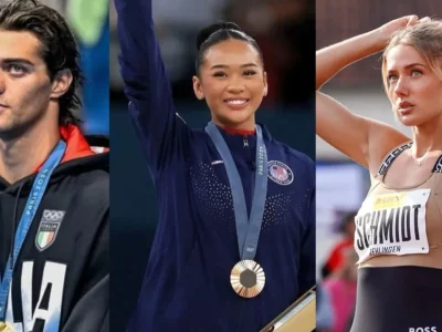 Deretan para atlet Olimpiade Paris 2024 yang punya penampilan memesona. Foto: Dok. Kolase Instagram @ceccon_thomas, @sunisalee, @alicasmd