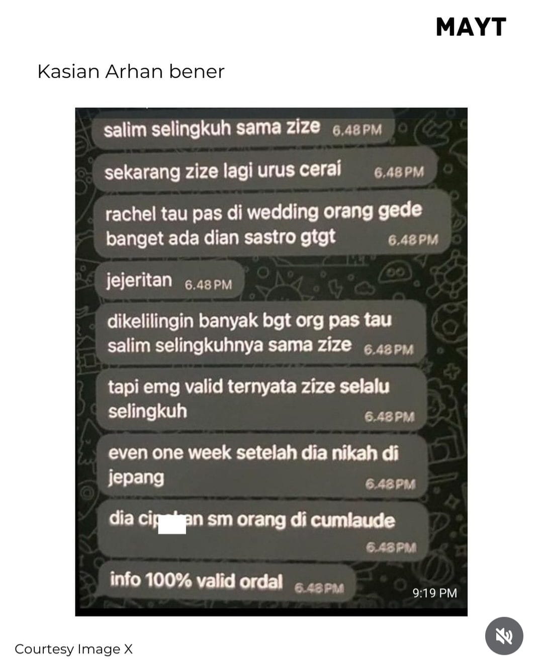 Netizen menyebut Azizah Salsha kerap kali berselingkuh. Foto: Dok. Instagram @mayt.media