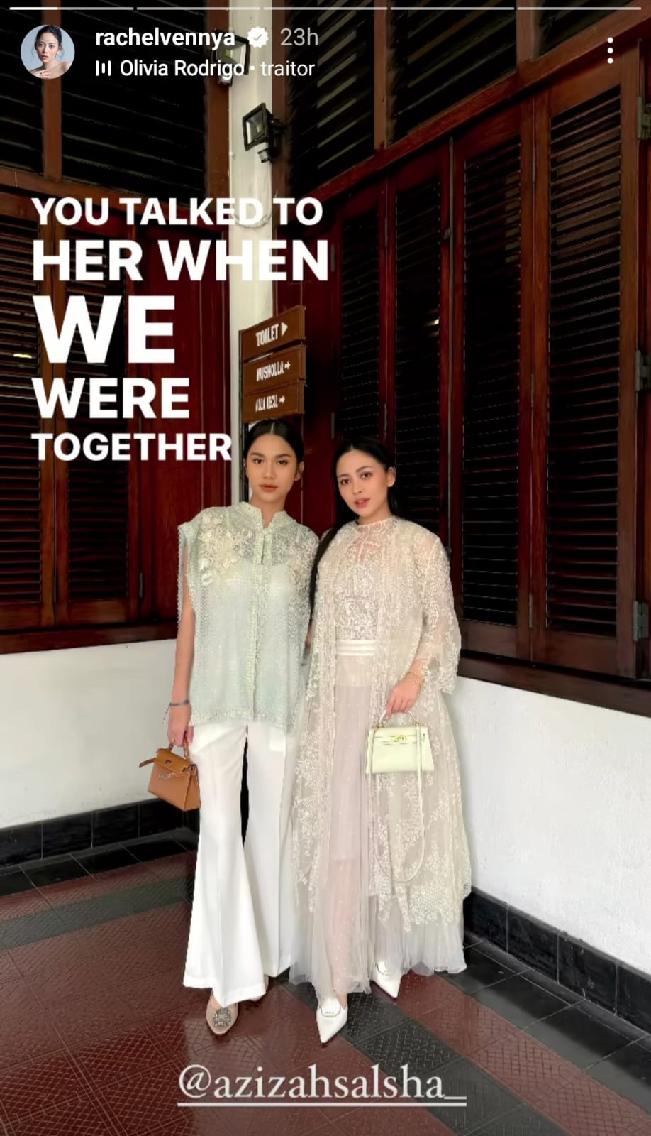 Unggahan Rachel Vennya yang diduga menyindir Azizah Salsha. Foto: Dok. Instagram @rachelvennya