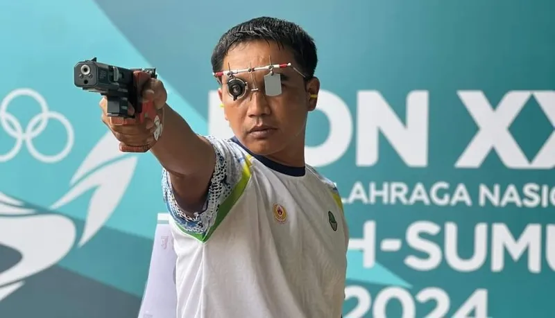 Detik-detik Atap Venue Menembak PON Aceh 2024 Ambrol