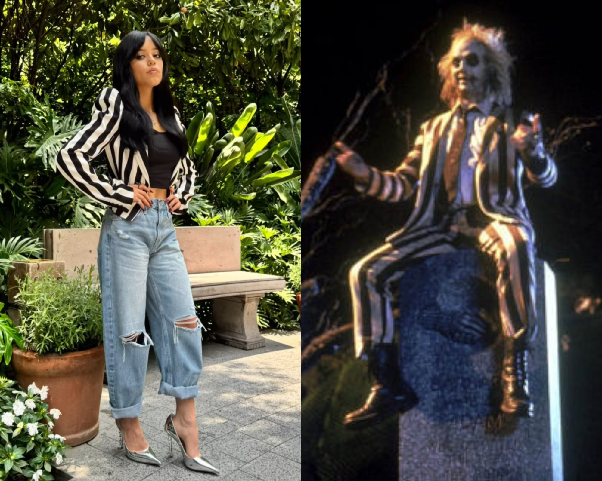 Jenna meniru Beetlejuice. Foto: Dok. Instagram @mrenriquemelendez, IMDb