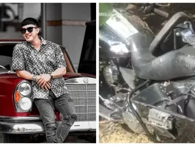 Ruri Repvblik mengalami kecelakaan tunggal di Ciamis. Foto : Instagram/ruri_repvblik