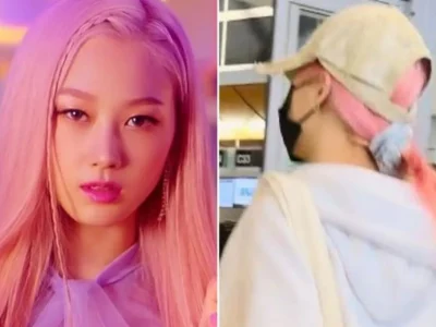 Potret Giselle AESPA dengan rambut pink dulu dan sekarang. (Foto: Instagram/giselle_aespa)