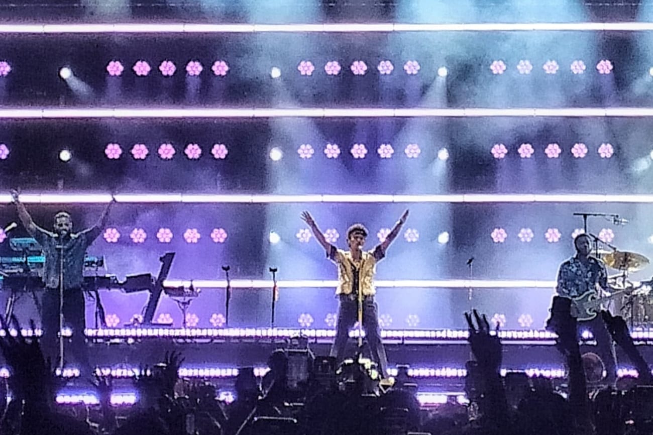 Penampilan Bruno Mars saat konser di Jakarta. (Foto: Bayu/Nyata)