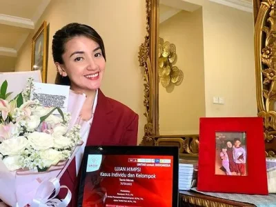 Tsania Marwa singgung perjuangan hak asuh anak sebagai judul Tesis. Foto : Instagram/tsaniamarwa54