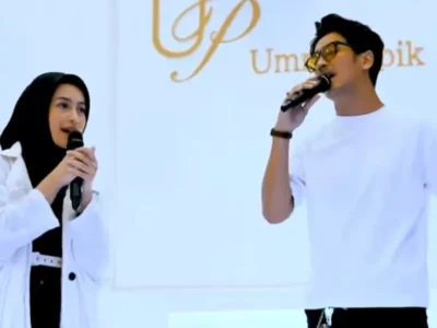 Sintya Marisca nyanyi bareng Abidzar. Foto: Dok. Instagram @edosulistianto_