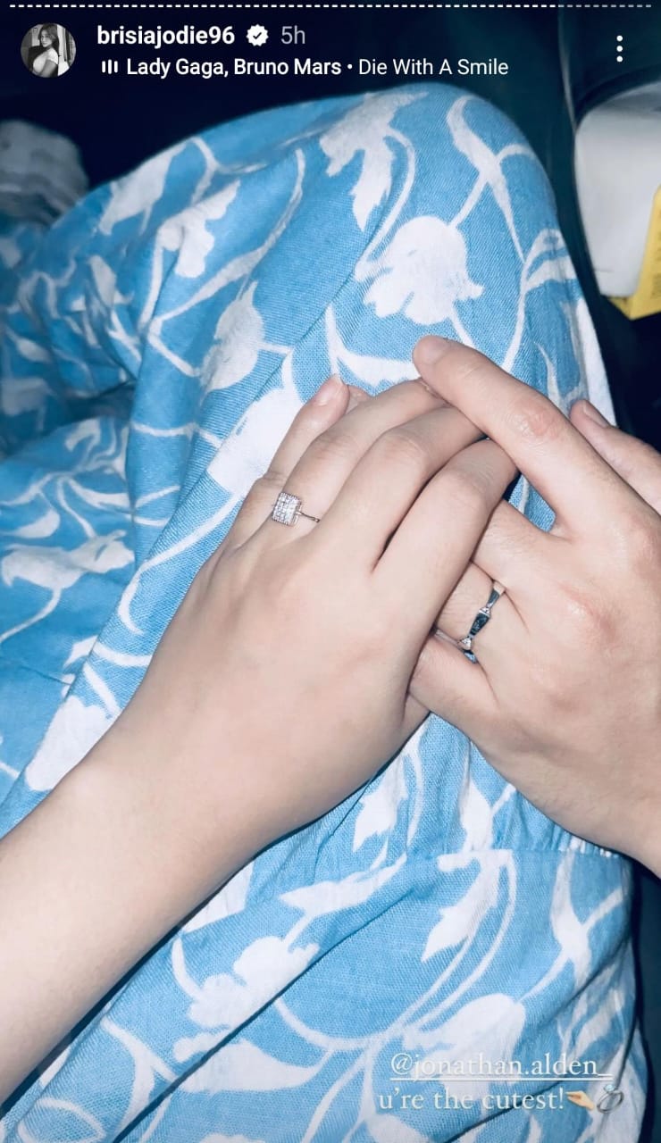Cincin komitmen Jodie dan Alden. Foto: Dok. Instagram @brisiajodie96